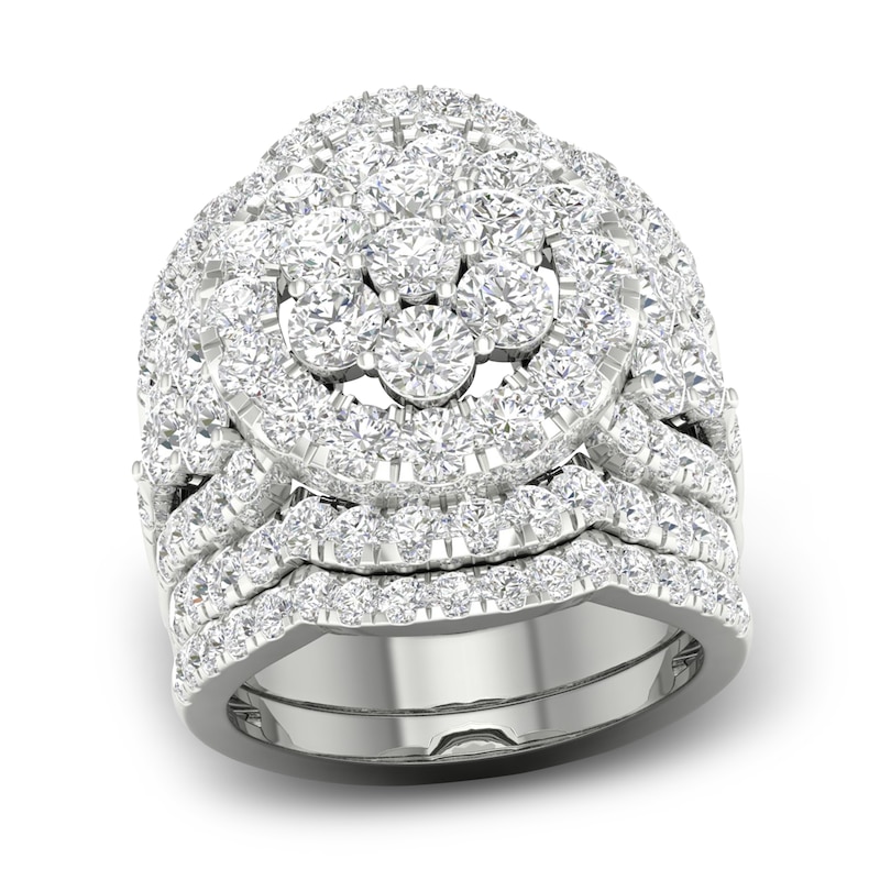 Main Image 1 of Diamond 3-Piece Bridal Set 5 ct tw Round 14K White Gold
