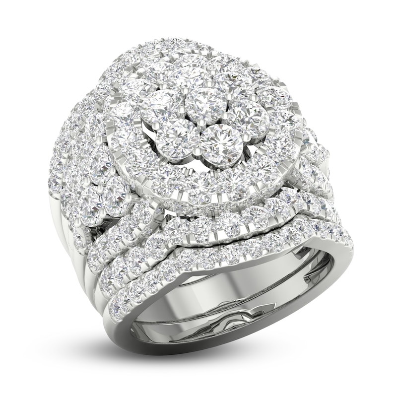Main Image 2 of Diamond 3-Piece Bridal Set 5 ct tw Round 14K White Gold