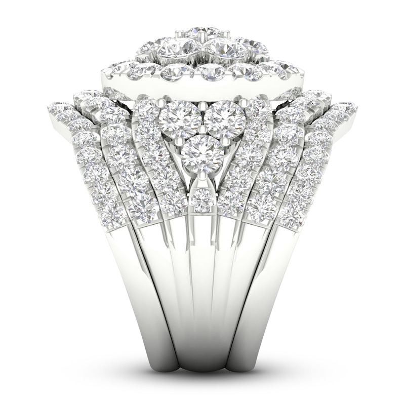 Main Image 3 of Diamond 3-Piece Bridal Set 5 ct tw Round 14K White Gold