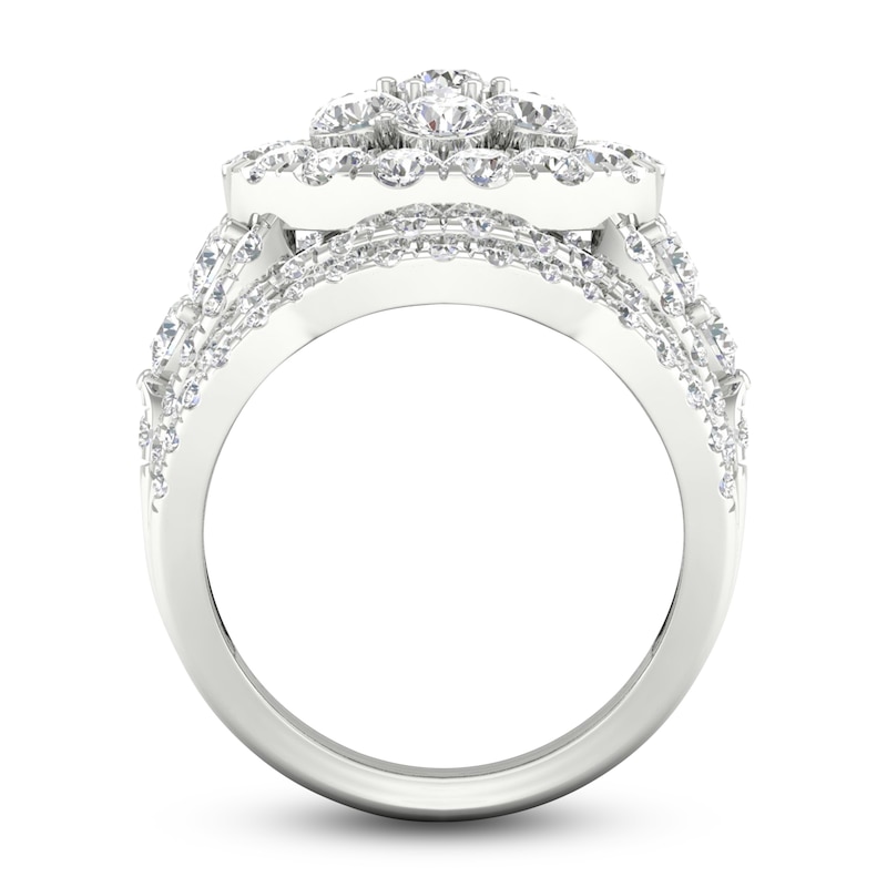 Main Image 4 of Diamond 3-Piece Bridal Set 5 ct tw Round 14K White Gold