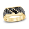 Thumbnail Image 1 of Men's Black Diamond Ring 2-1/2 ct tw Round 14K Yellow Gold
