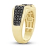 Thumbnail Image 2 of Men's Black Diamond Ring 2-1/2 ct tw Round 14K Yellow Gold