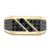Thumbnail Image 3 of Men's Black Diamond Ring 2-1/2 ct tw Round 14K Yellow Gold