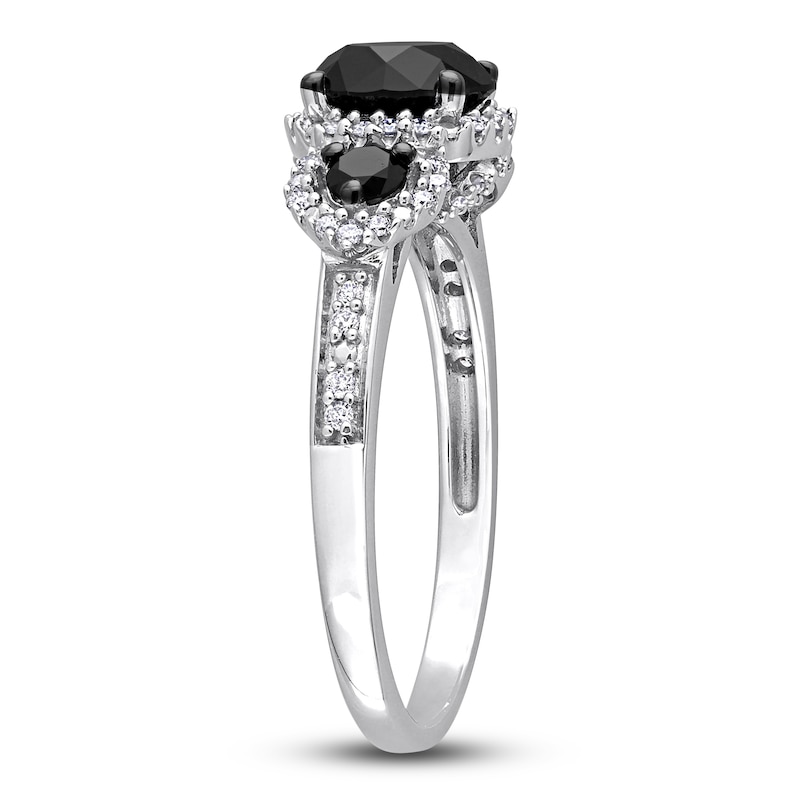 Main Image 2 of Diamond 3-Stone Engagement Ring 2 ct tw Round 14K White Gold