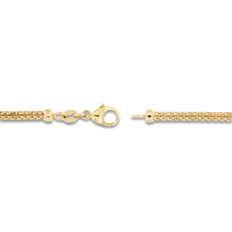Main Image 2 of Italia D'Oro Hollow Braided Bracelet 14K Yellow Gold 7.5"