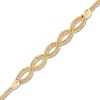 Thumbnail Image 3 of Italia D'Oro Hollow Braided Bracelet 14K Yellow Gold 7.5"