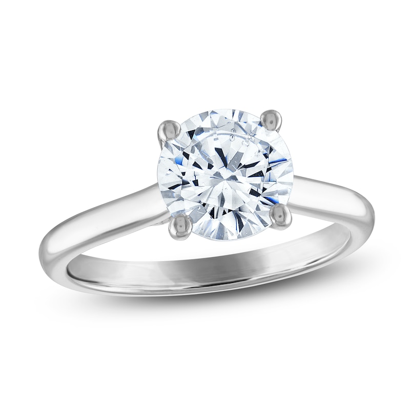 Lab-Grown Diamond Solitaire Engagement Ring 2 ct tw Round Platinum