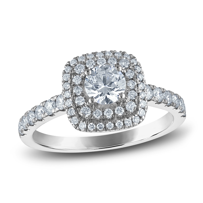 Main Image 1 of Round Diamond Engagement Ring 1 ct tw 14K White Gold