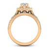 Thumbnail Image 2 of Diamond Halo Bridal Set 2 ct tw Round 14K Rose Gold