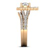 Thumbnail Image 3 of Diamond Halo Bridal Set 2 ct tw Round 14K Rose Gold
