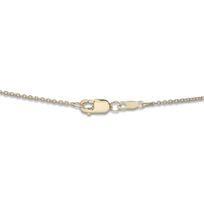 Main Image 3 of Diamond Letter W Necklace 1/10 ct tw Round 14K Yellow Gold 18"