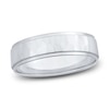 Thumbnail Image 1 of Men's Hammered Wedding Band 14K White Gold 6.0mm