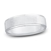 Thumbnail Image 1 of Men's Textured Wedding Band 14K White Gold 6.0mm