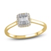 Thumbnail Image 1 of Diamond Promise Ring 1/5 ct tw Round/Baguette 14K Yellow Gold