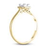 Thumbnail Image 2 of Diamond Promise Ring 1/5 ct tw Round/Baguette 14K Yellow Gold