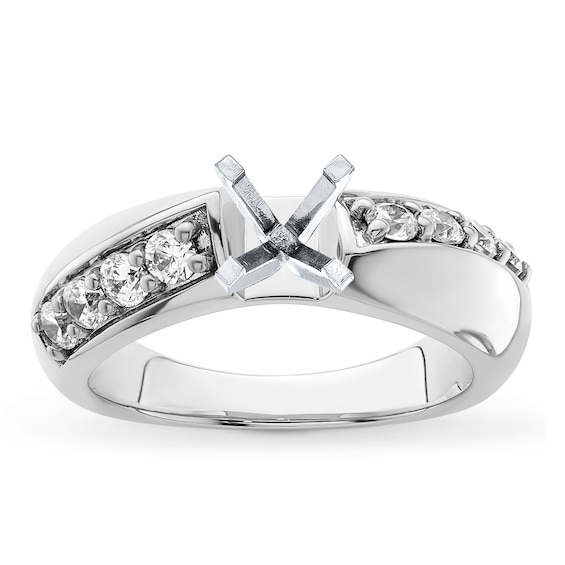 Chosen Diamond Engagement Ring Setting 1/2 ct tw Round Platinum