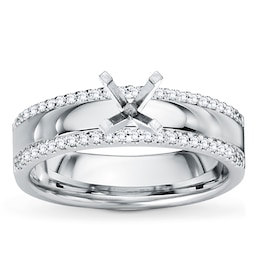 Diamond Engagement Ring Setting 1/5 ct tw Round Platinum