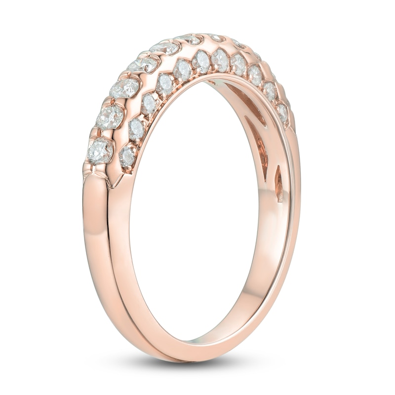 Main Image 2 of Diamond Profile Anniversary Band 3/4 ct tw 14K Rose Gold