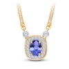 Thumbnail Image 1 of Kallati Natural Tanzanite & Diamond Necklace 1/4 ct tw 14K Yellow Gold
