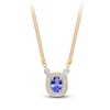 Thumbnail Image 2 of Kallati Natural Tanzanite & Diamond Necklace 1/4 ct tw 14K Yellow Gold