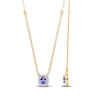 Thumbnail Image 4 of Kallati Natural Tanzanite & Diamond Necklace 1/4 ct tw 14K Yellow Gold