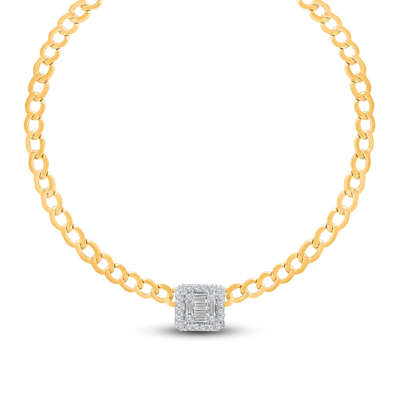 Main Image 3 of Kallati Diamond Chain Necklace 1/2 ct tw 14K Yellow Gold