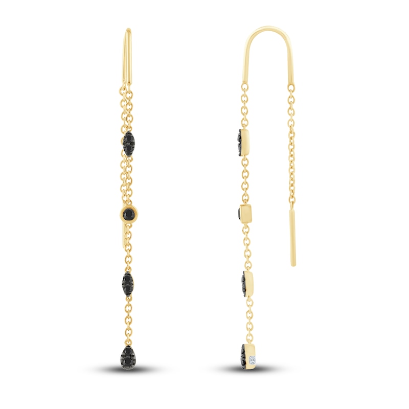 Main Image 1 of Pnina Tornai Black Diamond Chain Earrings 1/3 ct tw 14K Yellow Gold