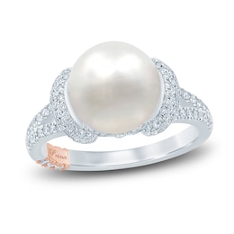 Pnina Tornai South Sea Cultured Pearl & Diamond Engagement Ring 5/8 ct tw 14K White Gold