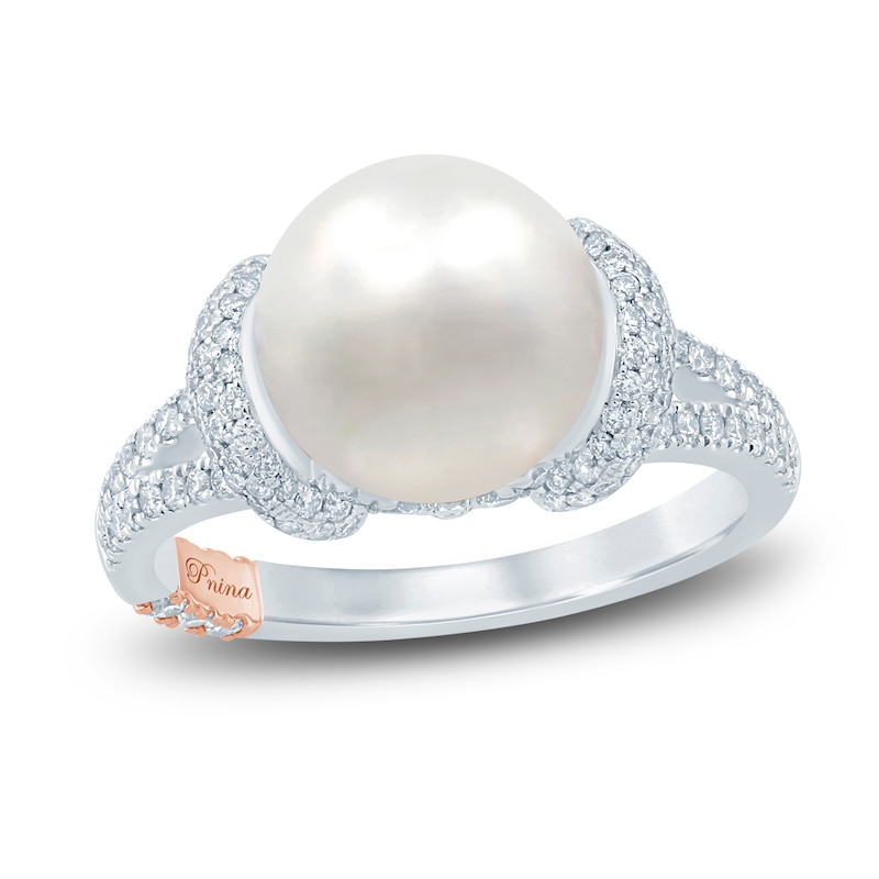 Main Image 1 of Pnina Tornai South Sea Cultured Pearl & Diamond Engagement Ring 5/8 ct tw 14K White Gold