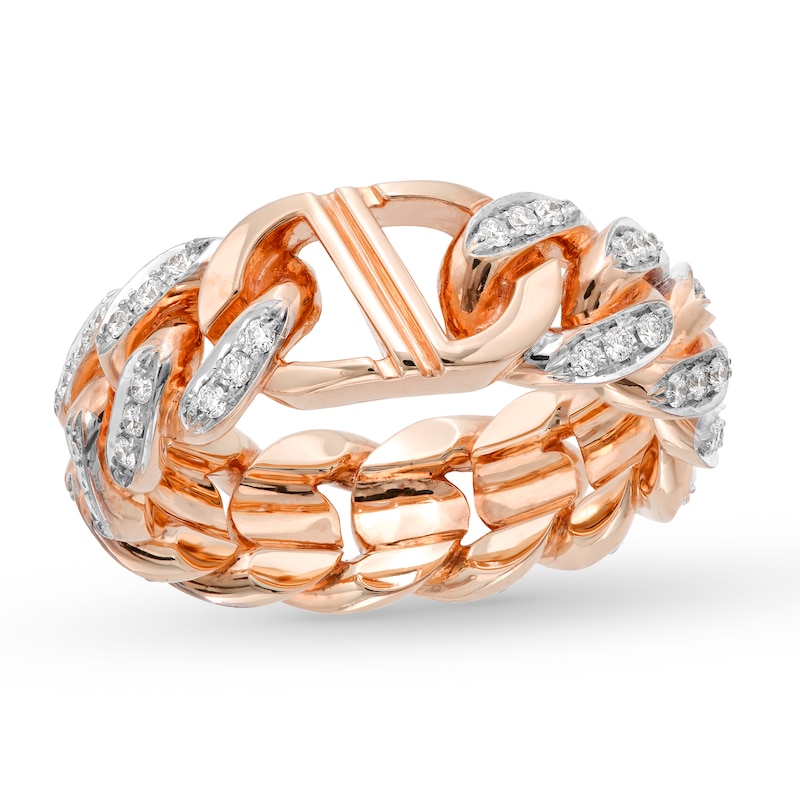 Alessi Domenico Diamond Ring 5/8 ct tw 18K Rose Gold - Size 10