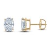 Thumbnail Image 1 of Oval-Cut Lab-Grown Diamond Solitaire Stud Earrings 3 ct tw 14K Yellow Gold (F/SI2)
