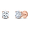 Thumbnail Image 2 of Round-Cut Lab-Grown Diamond Solitaire Stud Earrings 1-1/2 ct tw 14K Rose Gold (F/SI2)