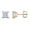 Thumbnail Image 1 of Princess-Cut Diamond Solitaire Stud Earrings 1-1/5 ct tw 14K Yellow Gold (I/I2)