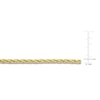 Thumbnail Image 2 of Hollow Rope Chain Bracelet 3mm 14K Yellow Gold 7.5"