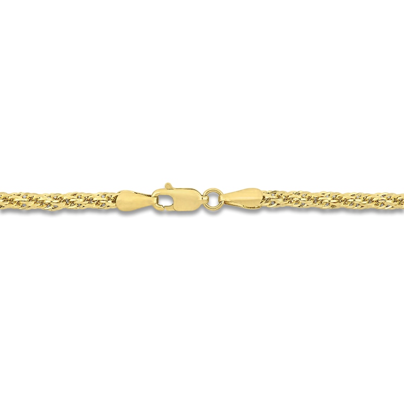 Main Image 3 of Hollow Rope Chain Bracelet 3mm 14K Yellow Gold 7.5"