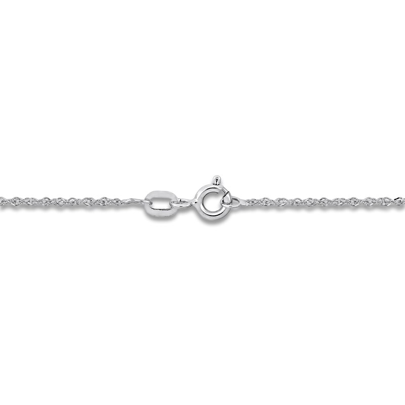 Main Image 3 of Solid Singapore Chain Bracelet 1.2mm 14K White Gold 7.5"