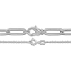 Thumbnail Image 2 of Oval-Link & Singapore Chain Bracelet Set 14K White Gold