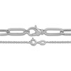 Thumbnail Image 2 of Oval-Link & Singapore Chain Bracelet Set 14K White Gold