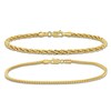 Thumbnail Image 1 of Rope Chain & Hollow Link Chain Bracelet Set 14K Yellow Gold