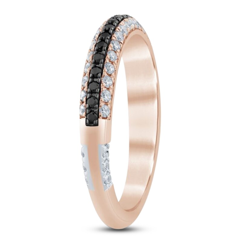 Main Image 2 of Pnina Tornai Black & White Diamond Anniversary Ring 1/2 ct tw 14K Rose Gold