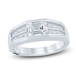 Men's Pnina Tornai Lab-Grown Emerald-Cut Diamond Anniversary Band 1-7/8 ct tw 14K White Gold