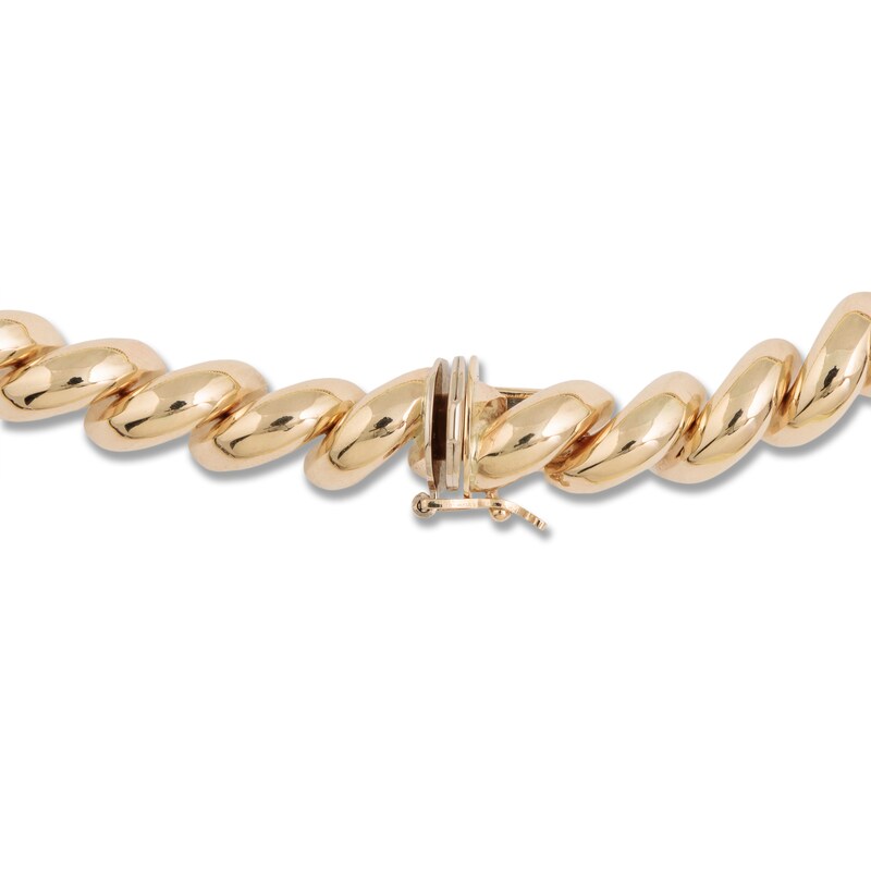 Main Image 2 of Italia D'Oro High-Polish San Marco Chain Necklace 14K Yellow Gold 18"
