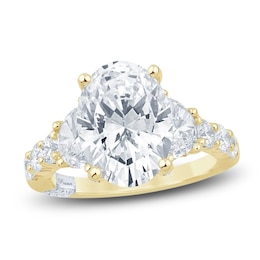 Pnina Tornai Lab-Grown Diamond Oval-Cut Engagement Ring 6-7/8 ct tw 14K Yellow Gold