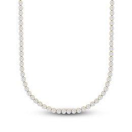 Men's Lab-Grown Diamond Tennis Necklace 6 ct tw 14K Yellow Gold 20"