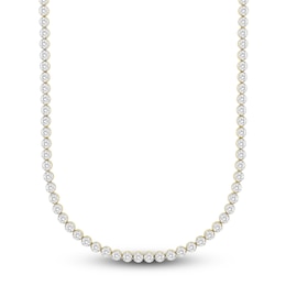 Men's Lab-Grown Diamond Tennis Necklace 7-1/2 ct tw 14K Yellow Gold 24"
