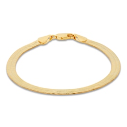 Solid Herringbone Chain Bracelet 4.77mm 10K Yellow Gold 7"