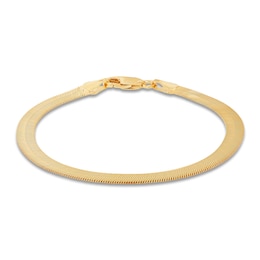 Solid Herringbone Chain Bracelet 5.53mm 10K Yellow Gold 7"