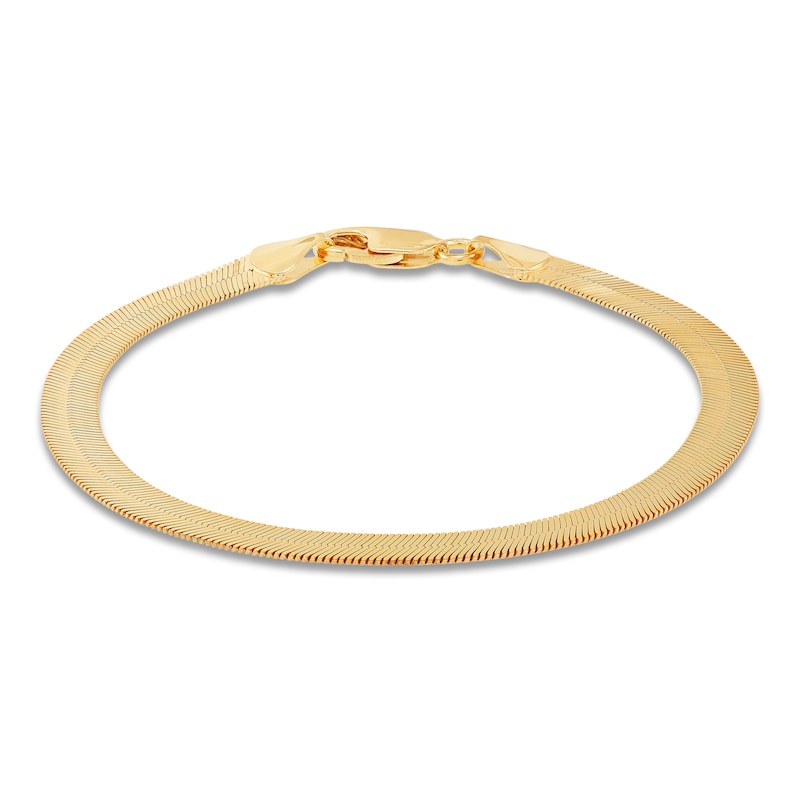 Main Image 1 of Solid Herringbone Chain Bracelet 5.53mm 10K Yellow Gold 8"