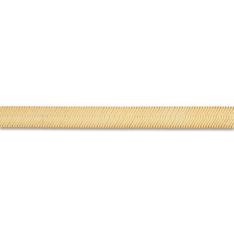 Main Image 3 of Solid Herringbone Chain Bracelet 5.53mm 10K Yellow Gold 8"