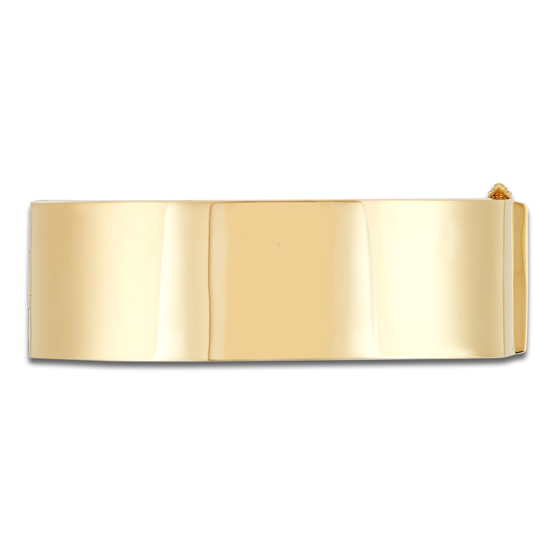 Main Image 1 of Flat-Edge Bangle Bracelet 10K Yellow Gold 7"